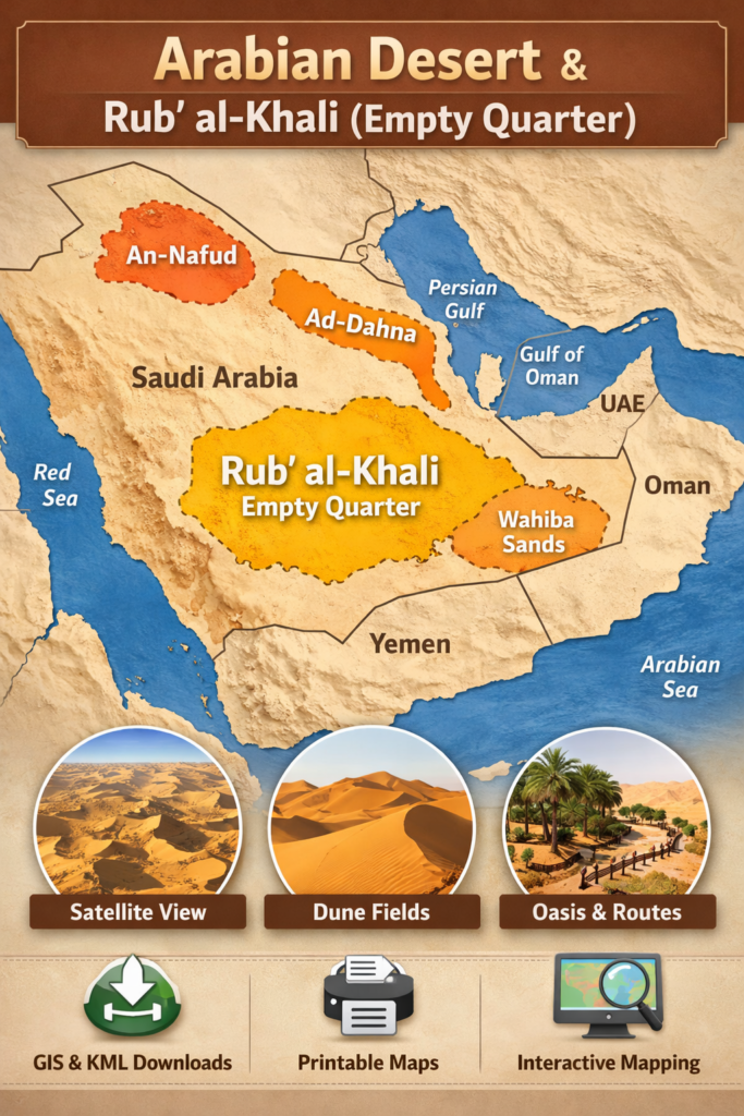 arabian desert map