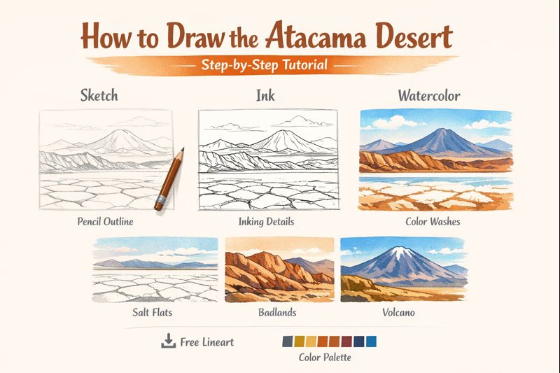 drawing of atacama desert
