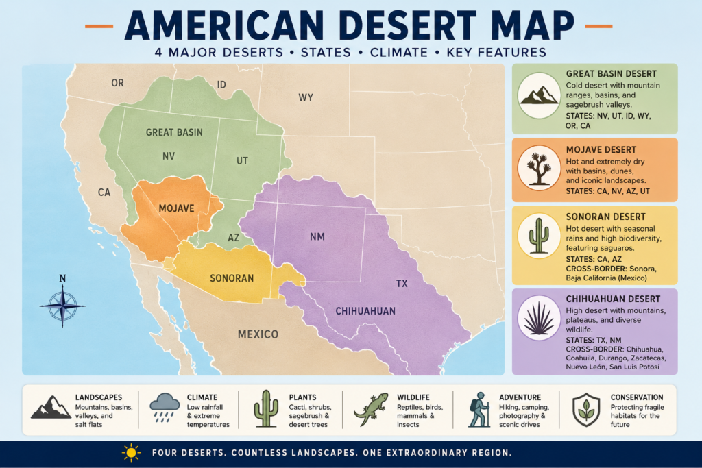 america desert map