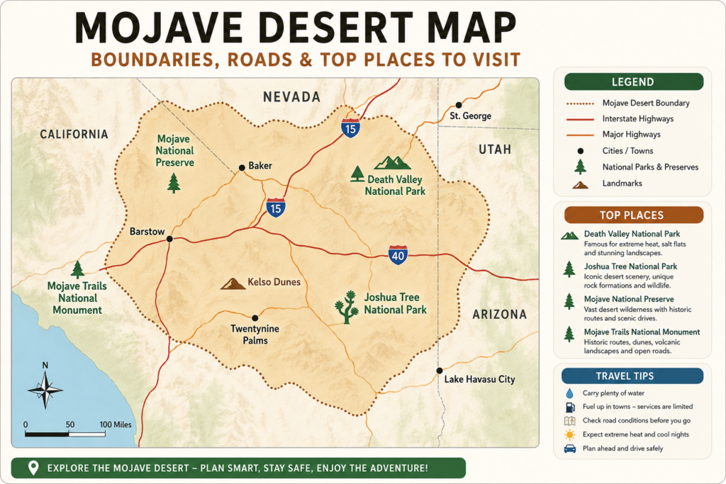 map of mojave desert
